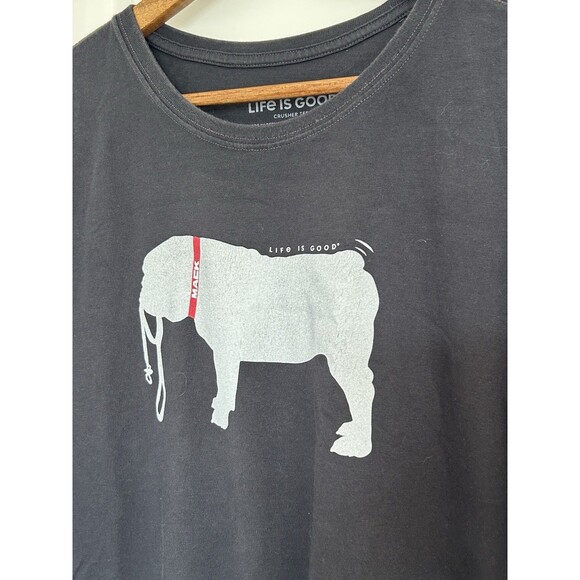 Life is Good Mens Shirt Extra Large Bulldog Mack Graphic Crusher Tee Dog Casual - Picture 3 of 10